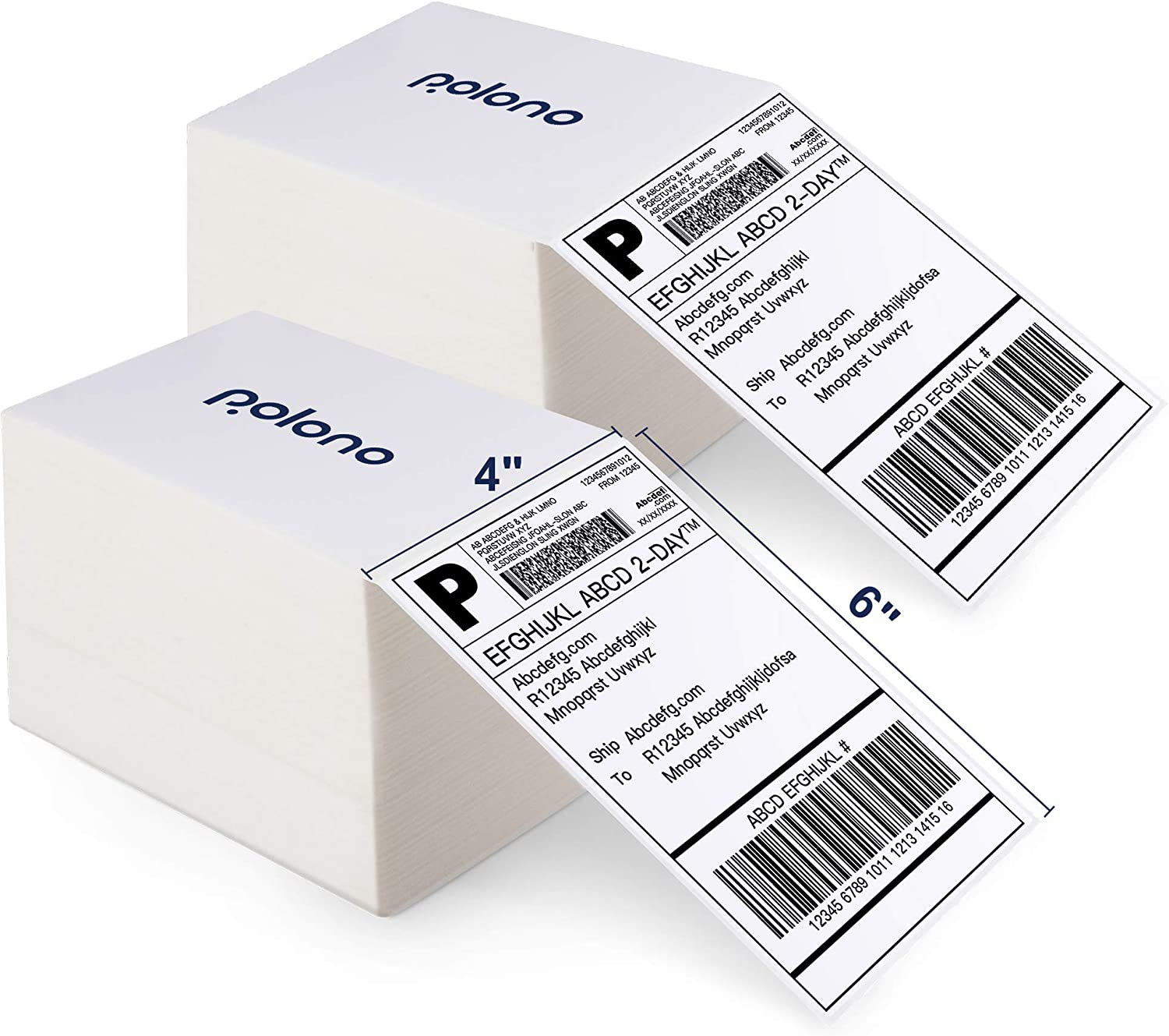 iDPRT Shipping Labels - 4×6 Thermal Direct Shipping Label, Fan-Fold Labels,  Thermal Shipping Label for Label Printer, 500 Labels Per Stack, Address