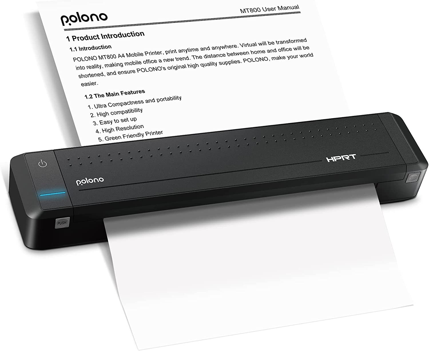 POLONO MT800 2.0 Wireless Bluetooth Thermal Printer – polono