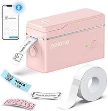 Load image into Gallery viewer, POLONO P31S Label Maker Machine with Tape, Portable Bluetooth Label Printer for Organizing Storage Office Home, Sticker Maker Mini Label Maker with Multiple Templates, Pink
