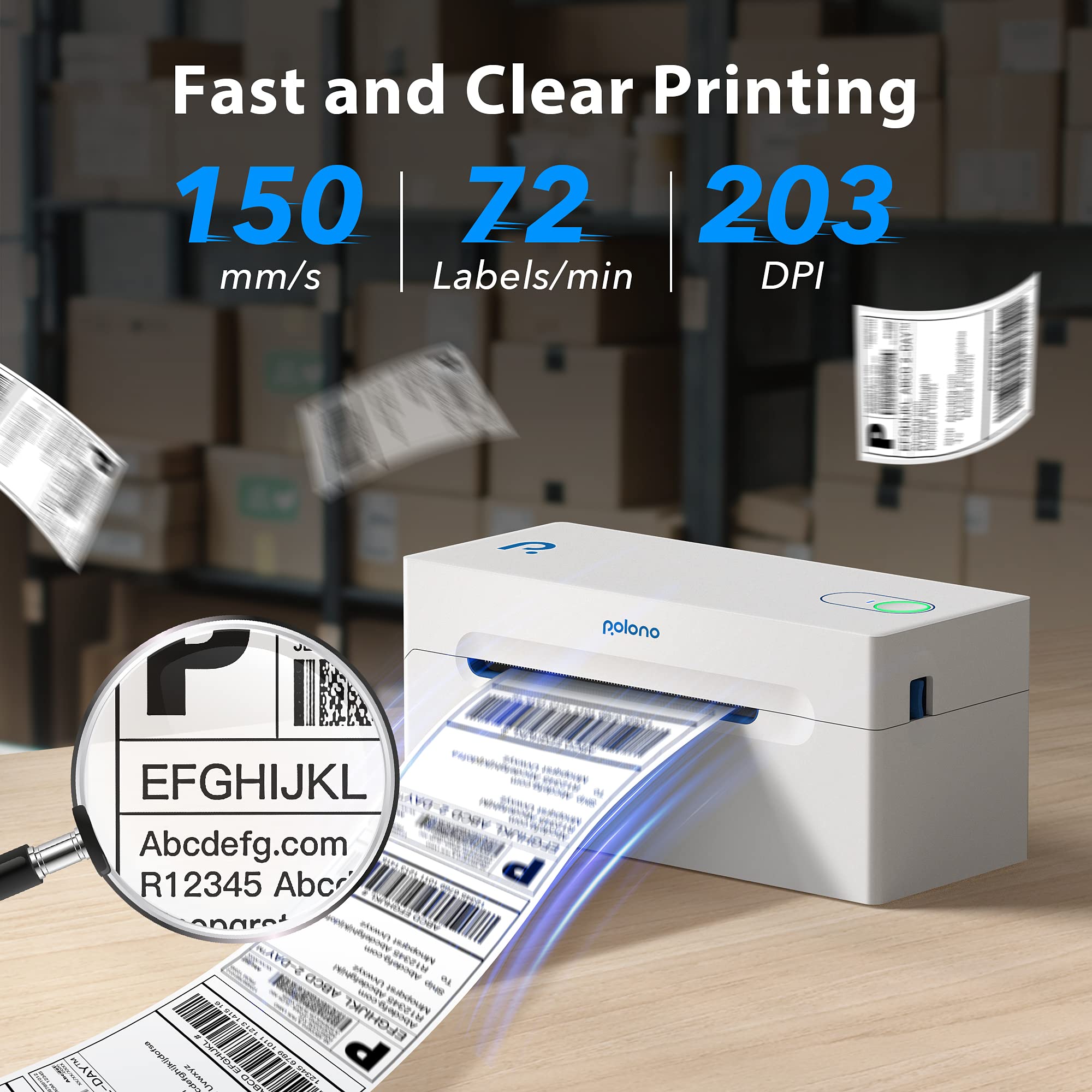 Deals Polono Logistics Label Printer